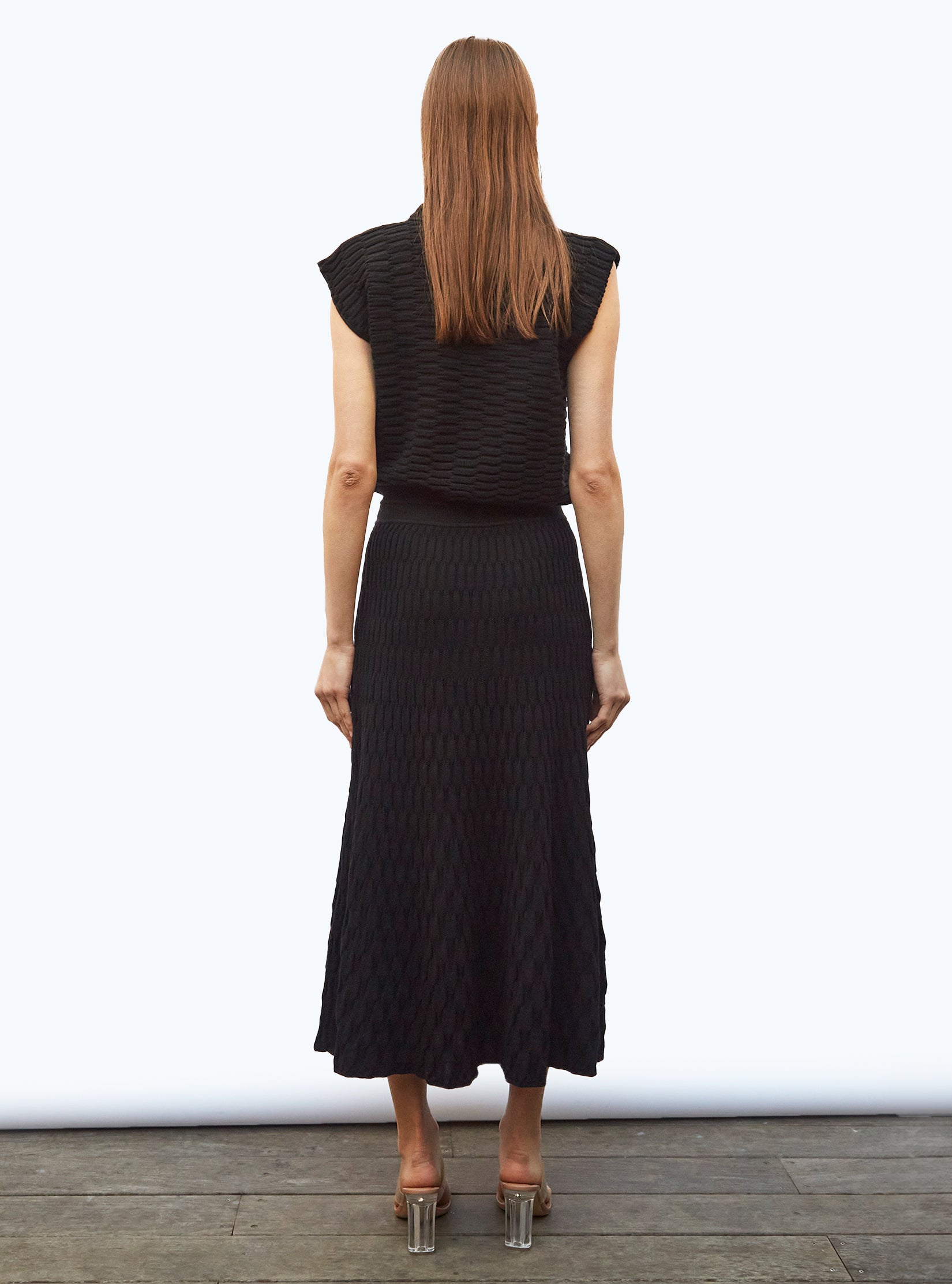 Top en maille zellige uni - Molli