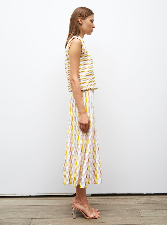 multicolored zellige knit skirt - Image principale