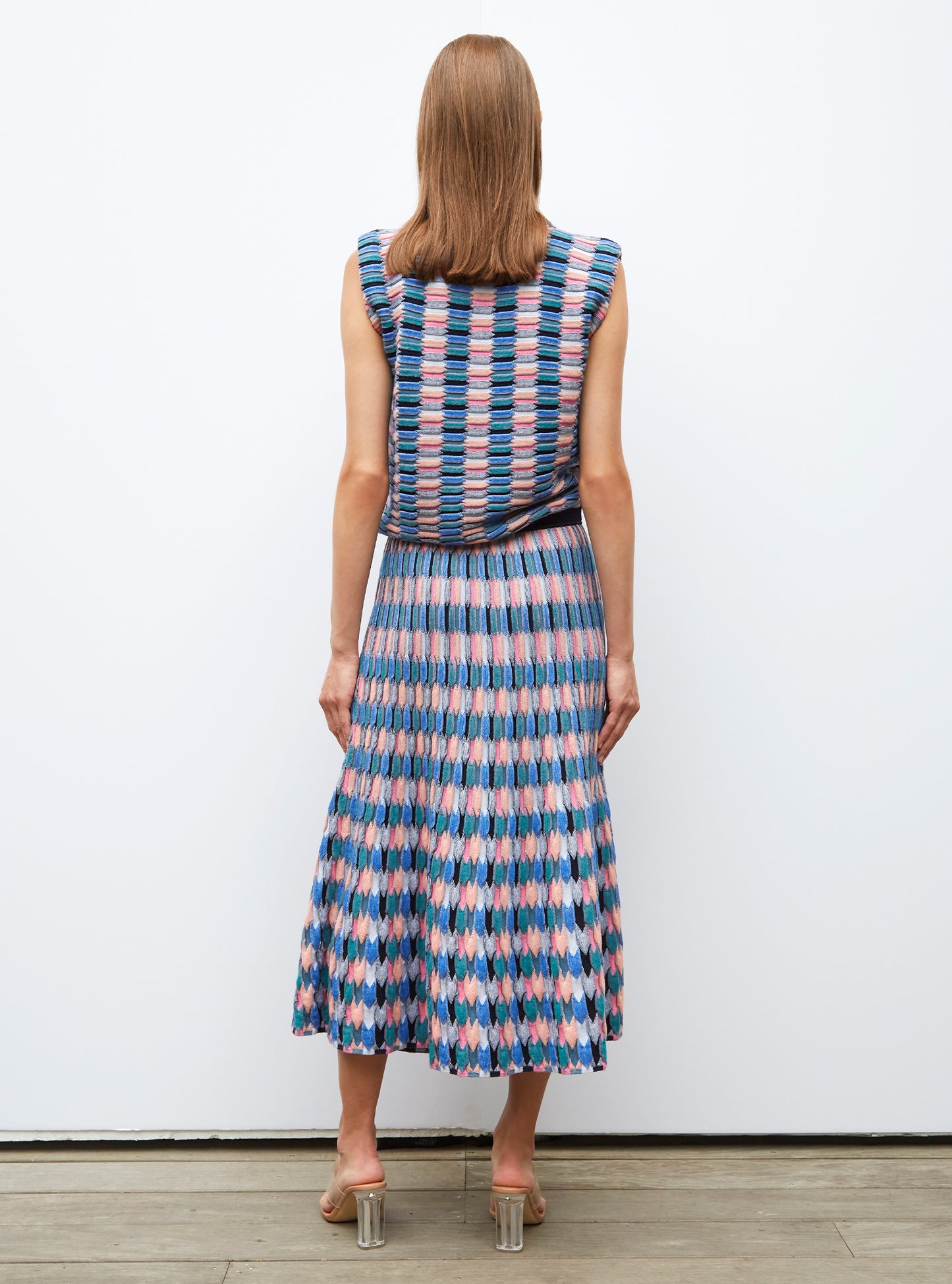 Jupe en maille zellige multicolore - Jupes de luxe