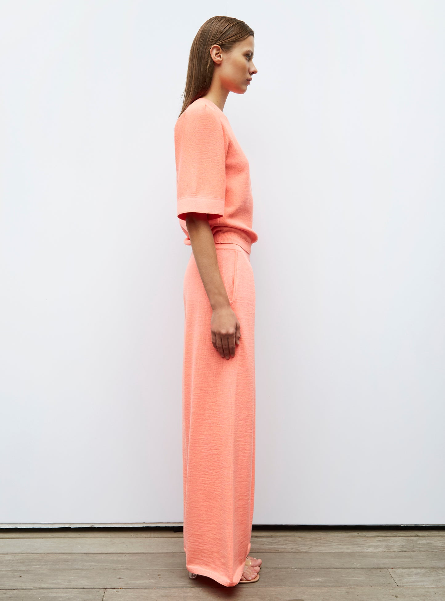 Pantalons de luxe femme - Pantalon fluide en maille