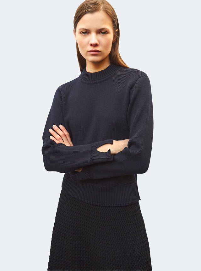pull droit détails tressés - Image principale