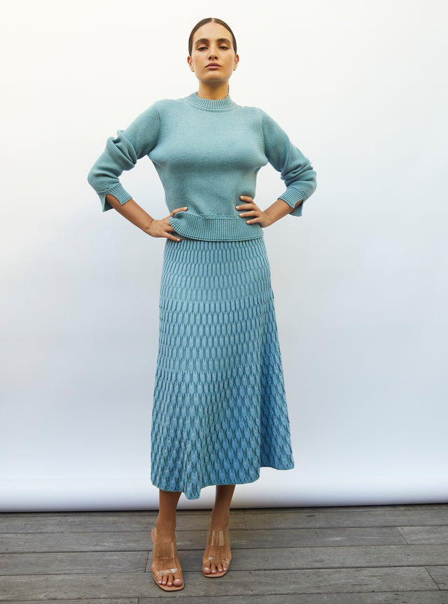 straight sweater with braided details - Image principale