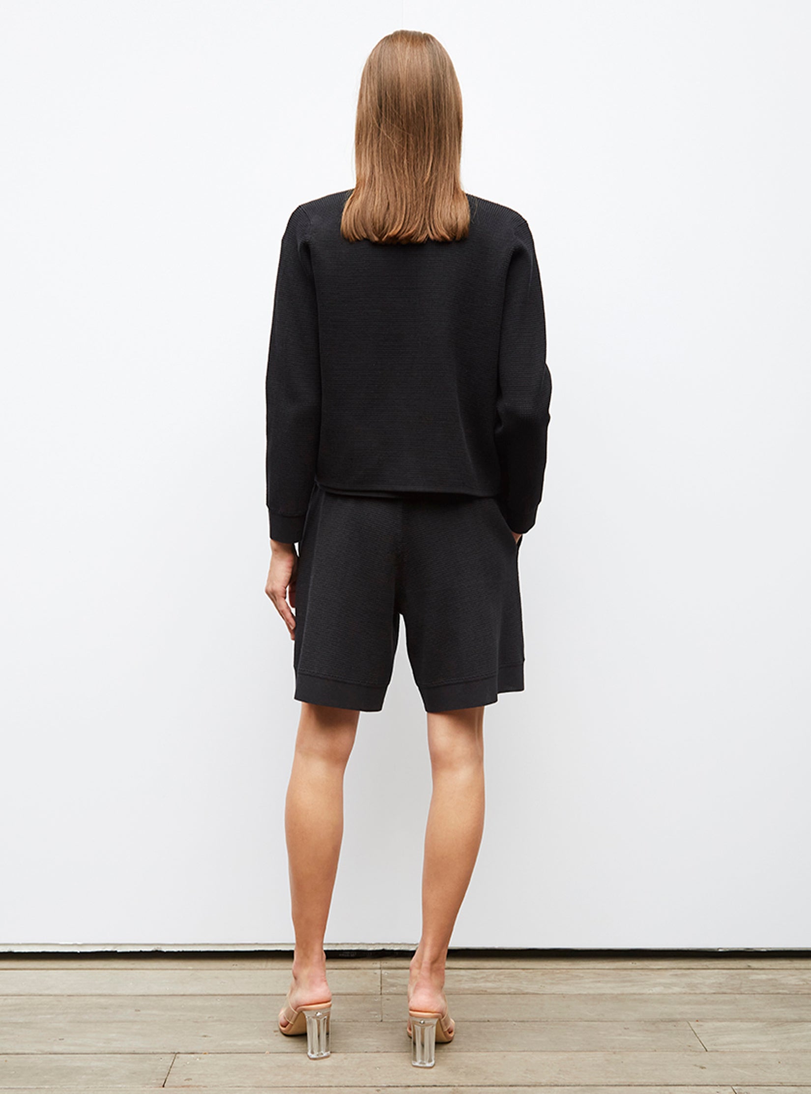 Veste en maille mini cote piquée - Vêtement de luxe femme