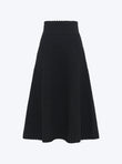 jupe midi maille smockée