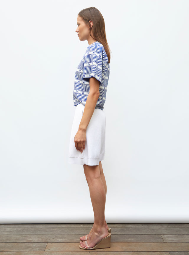 Top jacquard mini fleurs - Image principale
