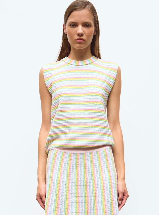 top in a mini origami knit - Image principale