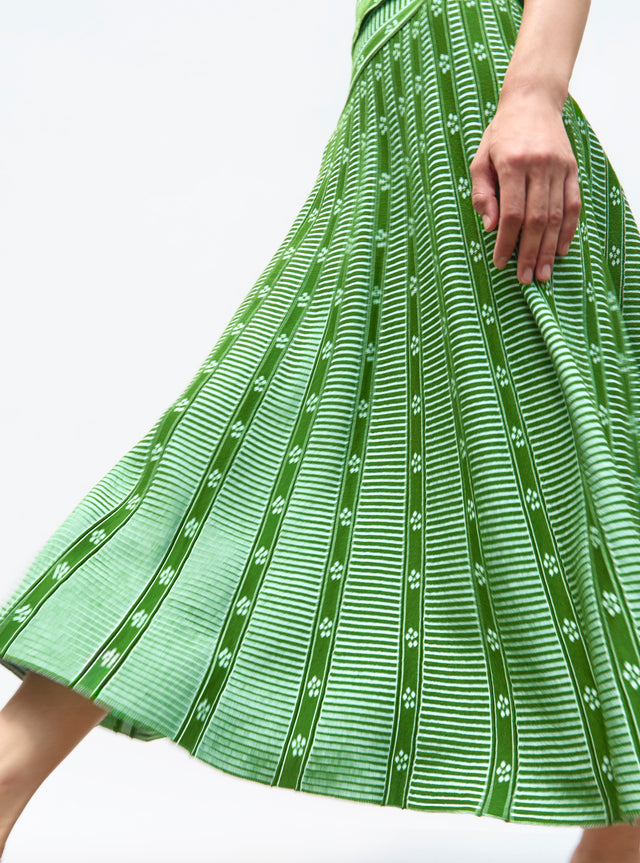 jacquard skirt with mini flowers - Image principale