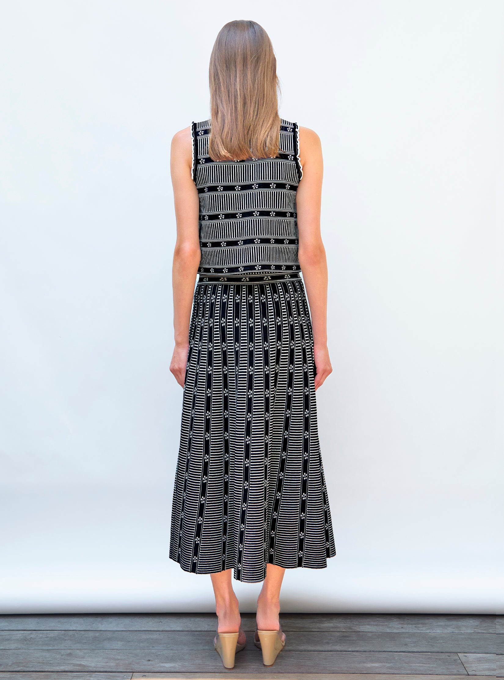 Débardeur maille mini fleurs Noir Profond Naturel - Molli