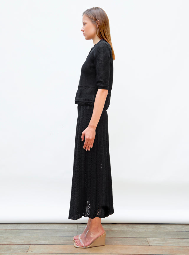 long guipure knit skirt - Image principale