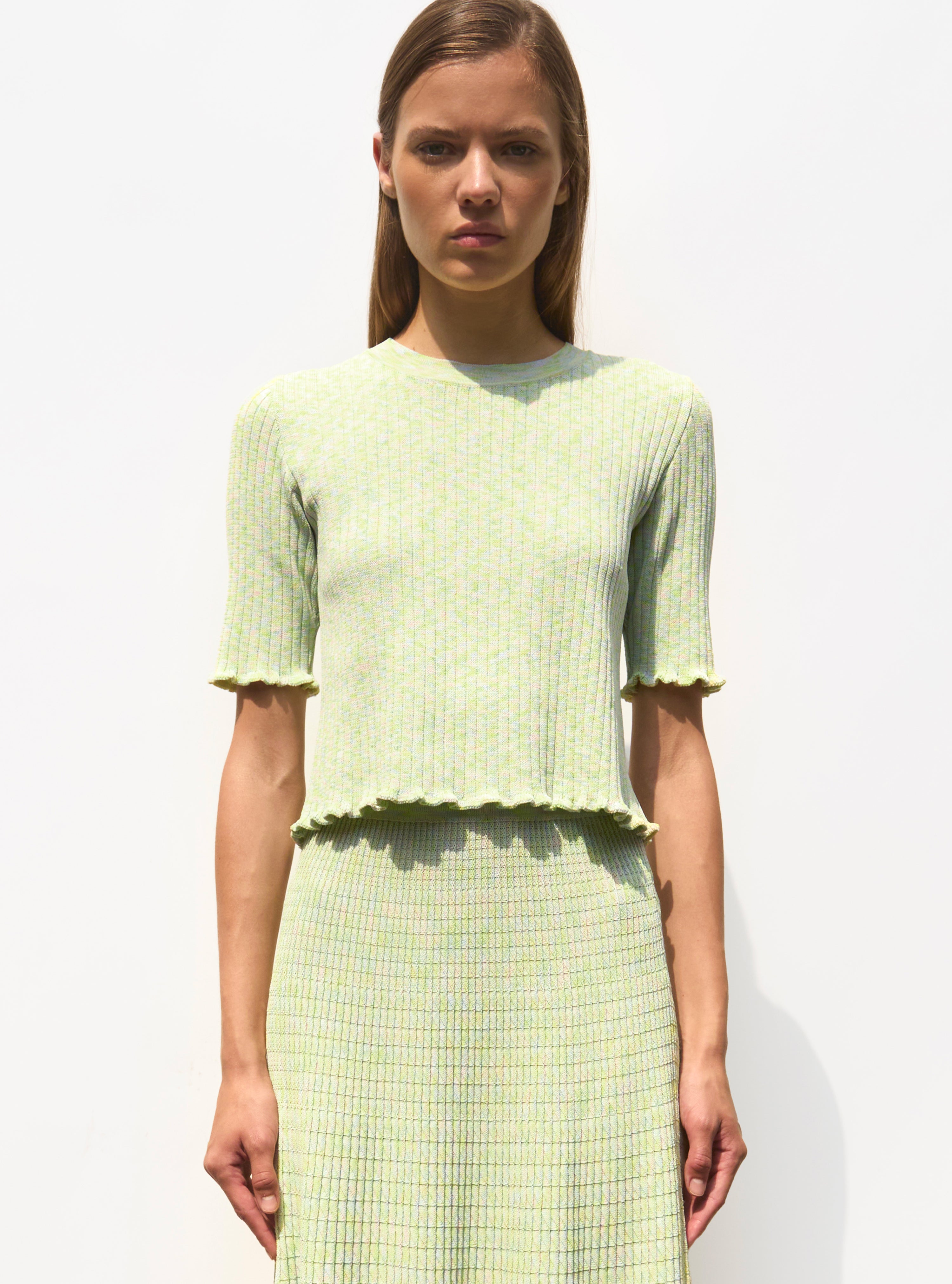 Top maille cotes plates Irisé - Vêtement en maille de luxe Molli