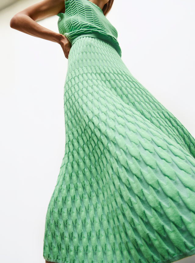 jupe longue maille zellige unie - Image principale