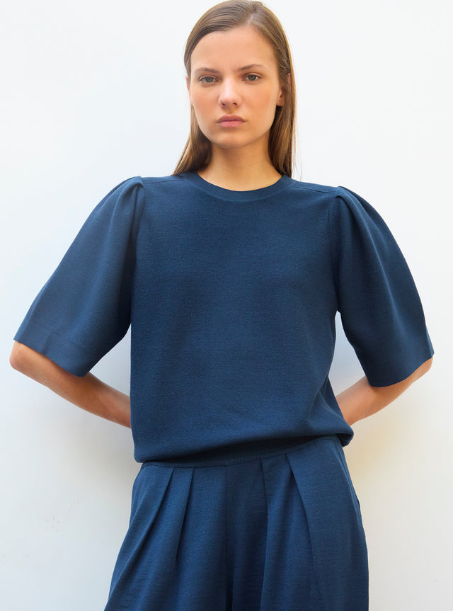 top maille manches froncées - Image principale