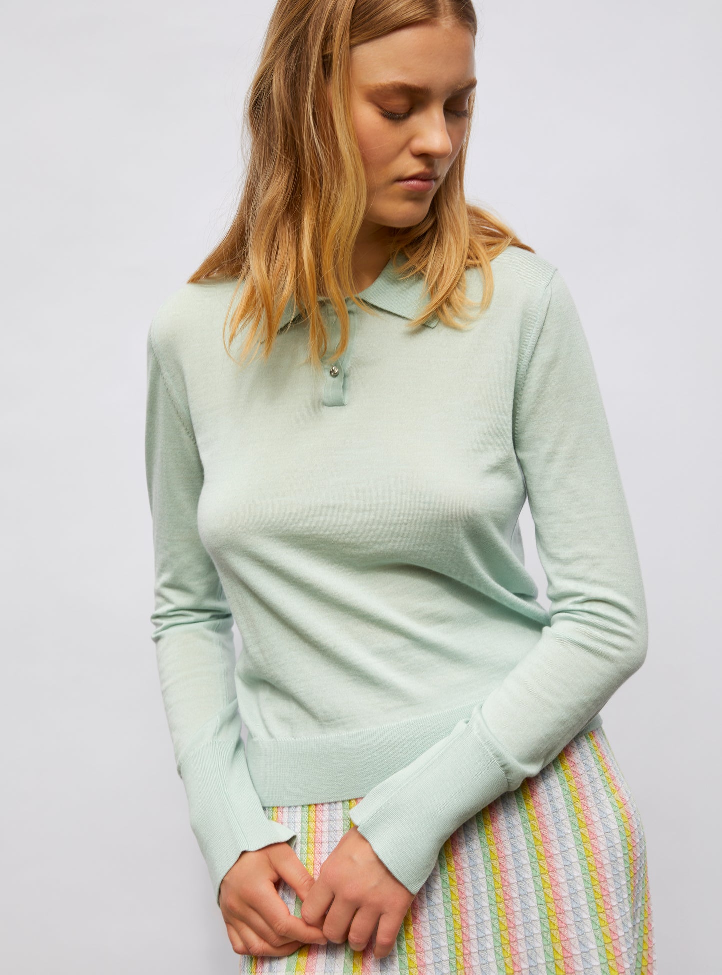 Top de luxe femme - Polo fin en jersey soyeux molli Jade