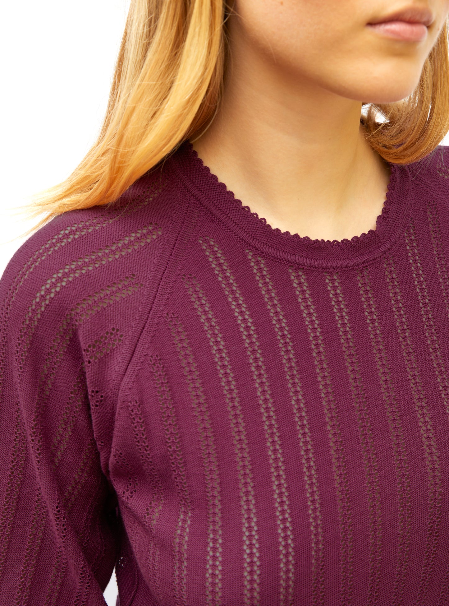 Robe légère maille pointelle Mûre - Robe de luxe pour femme