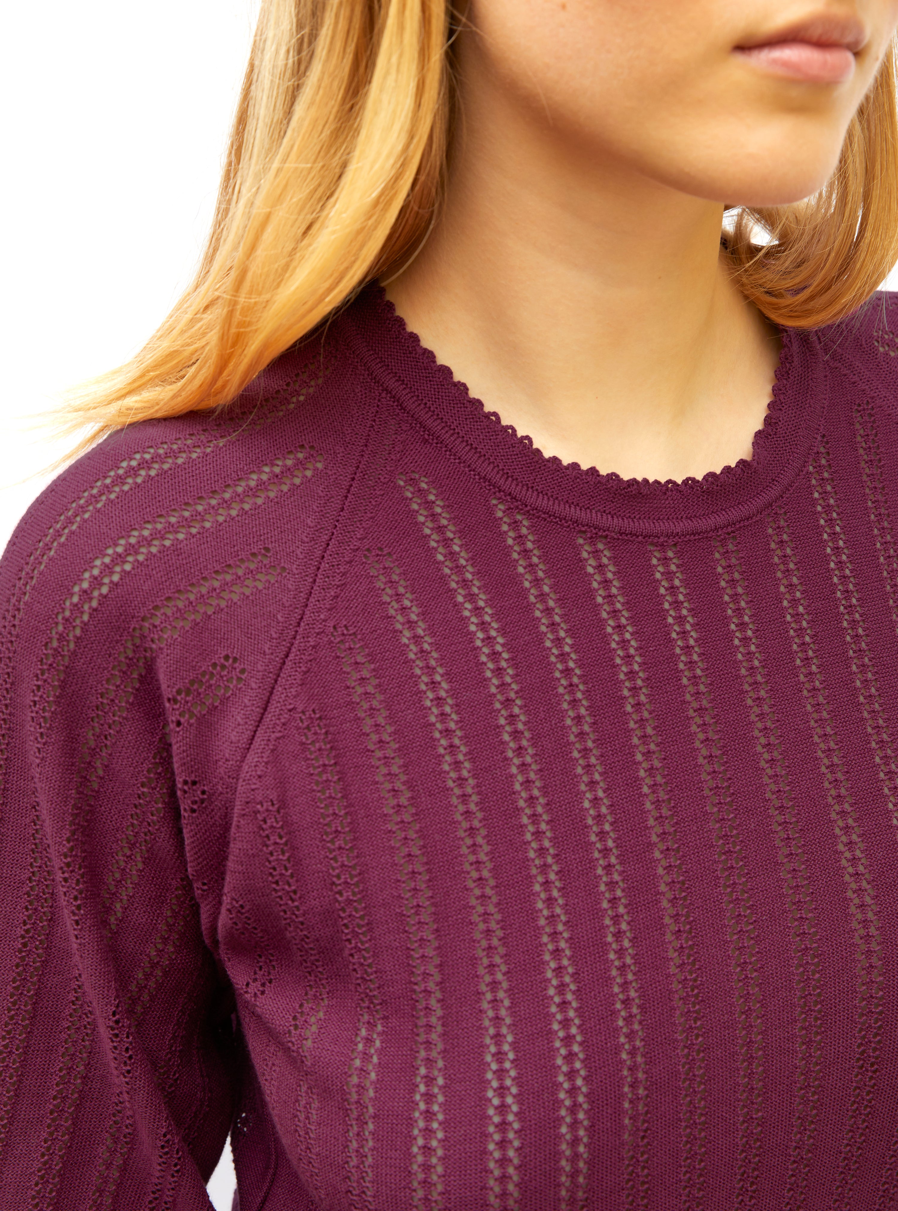 Robe légère maille pointelle Mûre - Robe de luxe pour femme