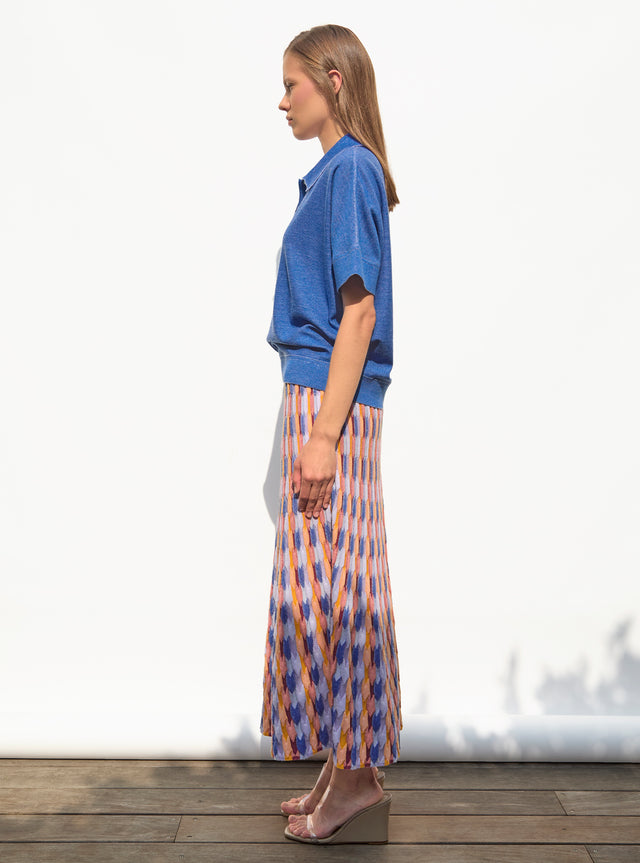 wide top with polo shirt collar - Image principale