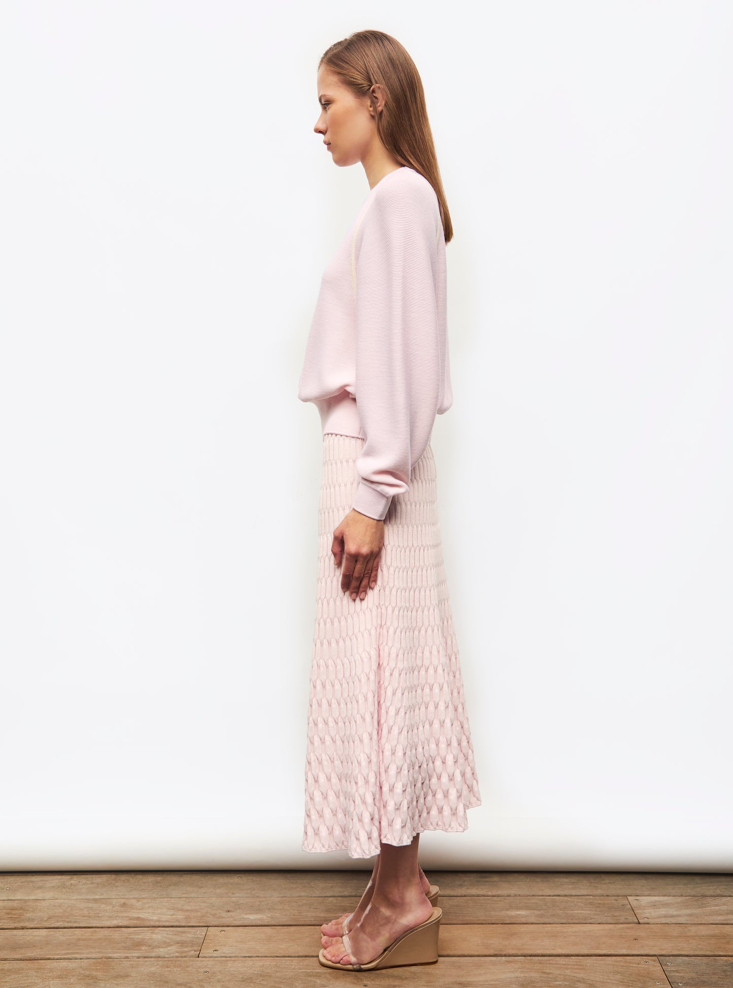 Pull fin larges emmanchures Pétale - Vêtement de luxe femme