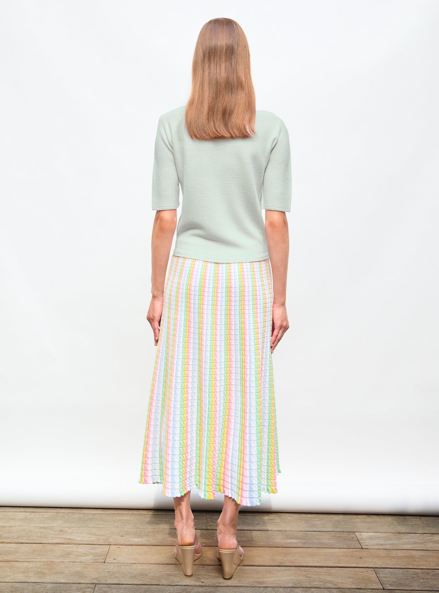 Top fin maille manches coudes Jade - Molli