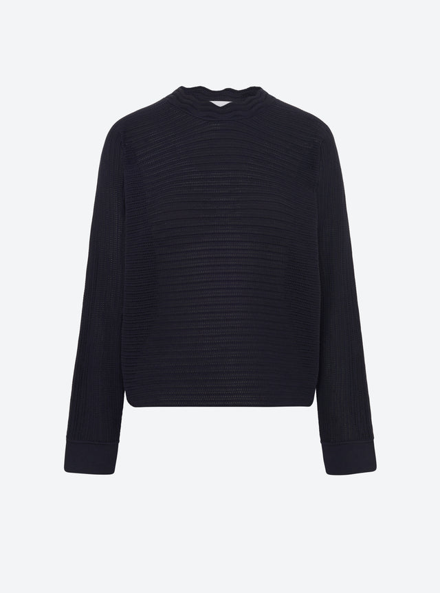wide top in pointelle knit - Image principale