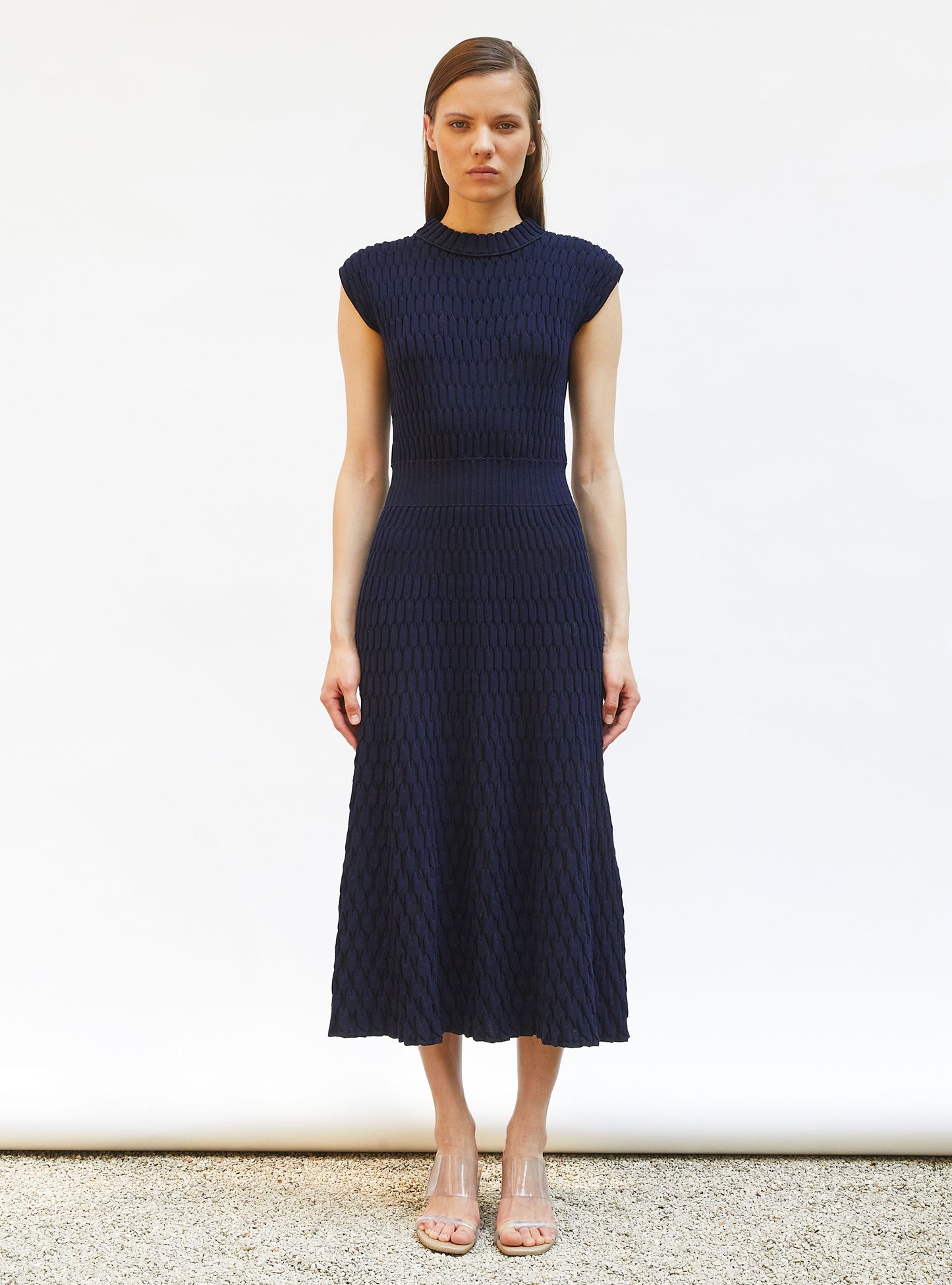 Robe longue en maille zellige - Vêtement en maille de luxe Molli