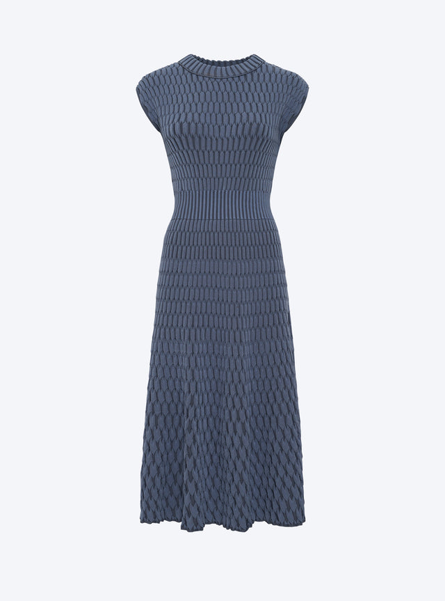 Long dress in zellige knit - Image principale