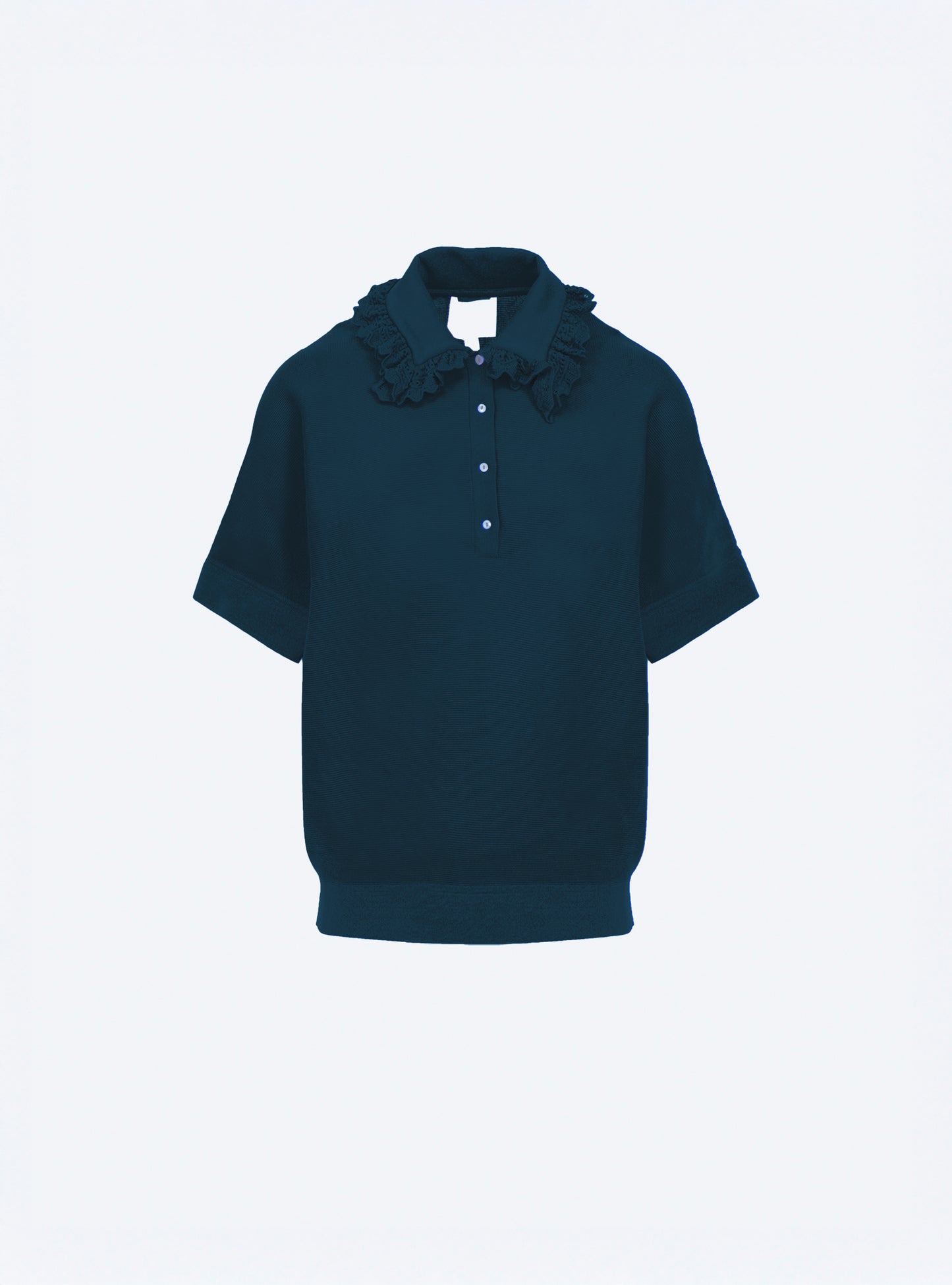 Top en maille de luxe Molli - Top maille ample à col Blueberry