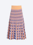 multicolored zellige knit skirt