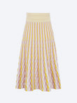 multicolored zellige knit skirt