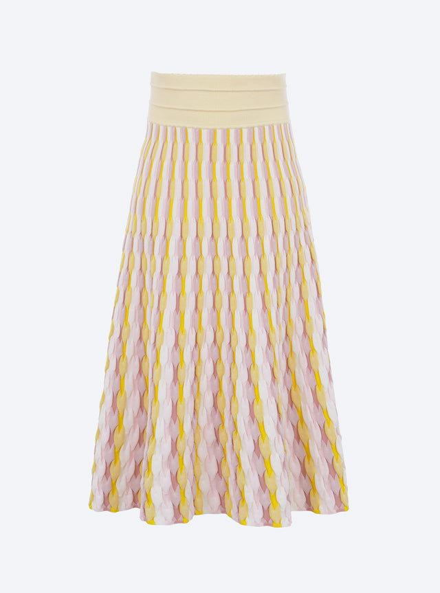 multicolored zellige knit skirt - Image principale
