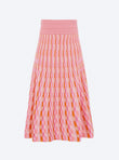 multicolored zellige knit skirt