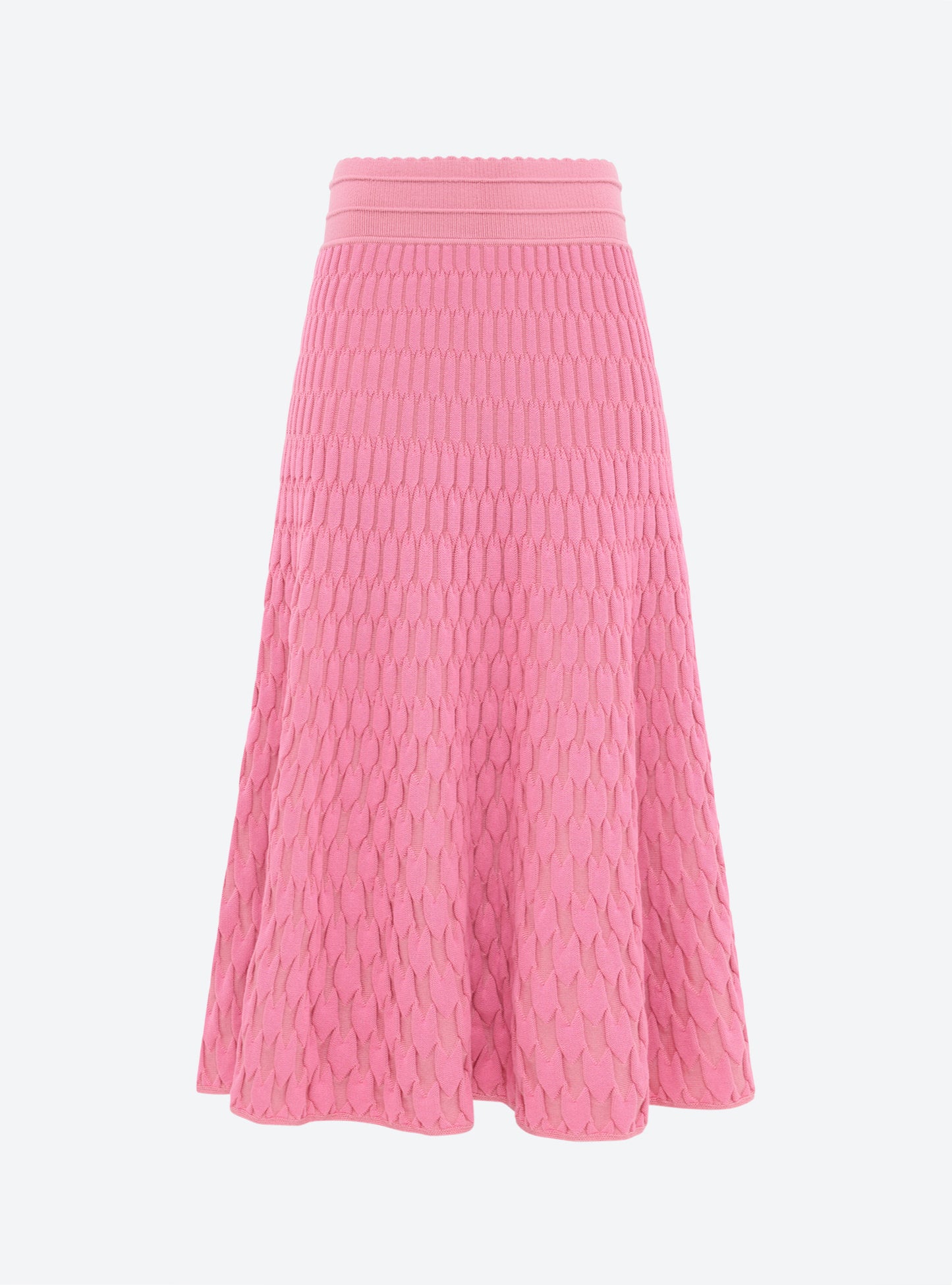 Jupe en maille zellige unie new blush - Molli