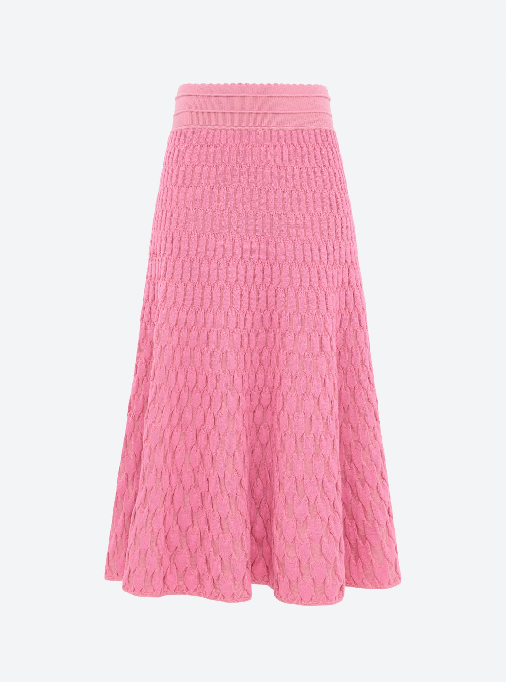 Jupe en maille zellige unie new blush - Molli