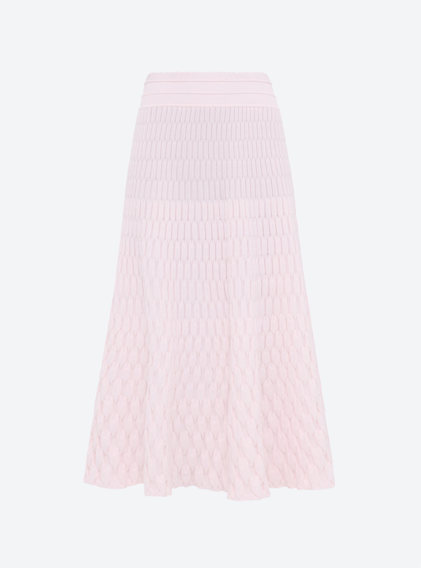 Jupe longue maille zellige unie Pétale - Molli