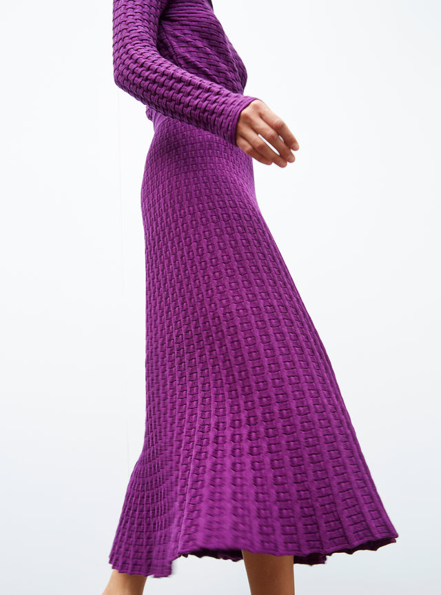 jupe longue maille cannage - Image principale