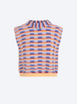 soft multi-colored zellige knit top