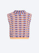 Top maille zellige multicolore