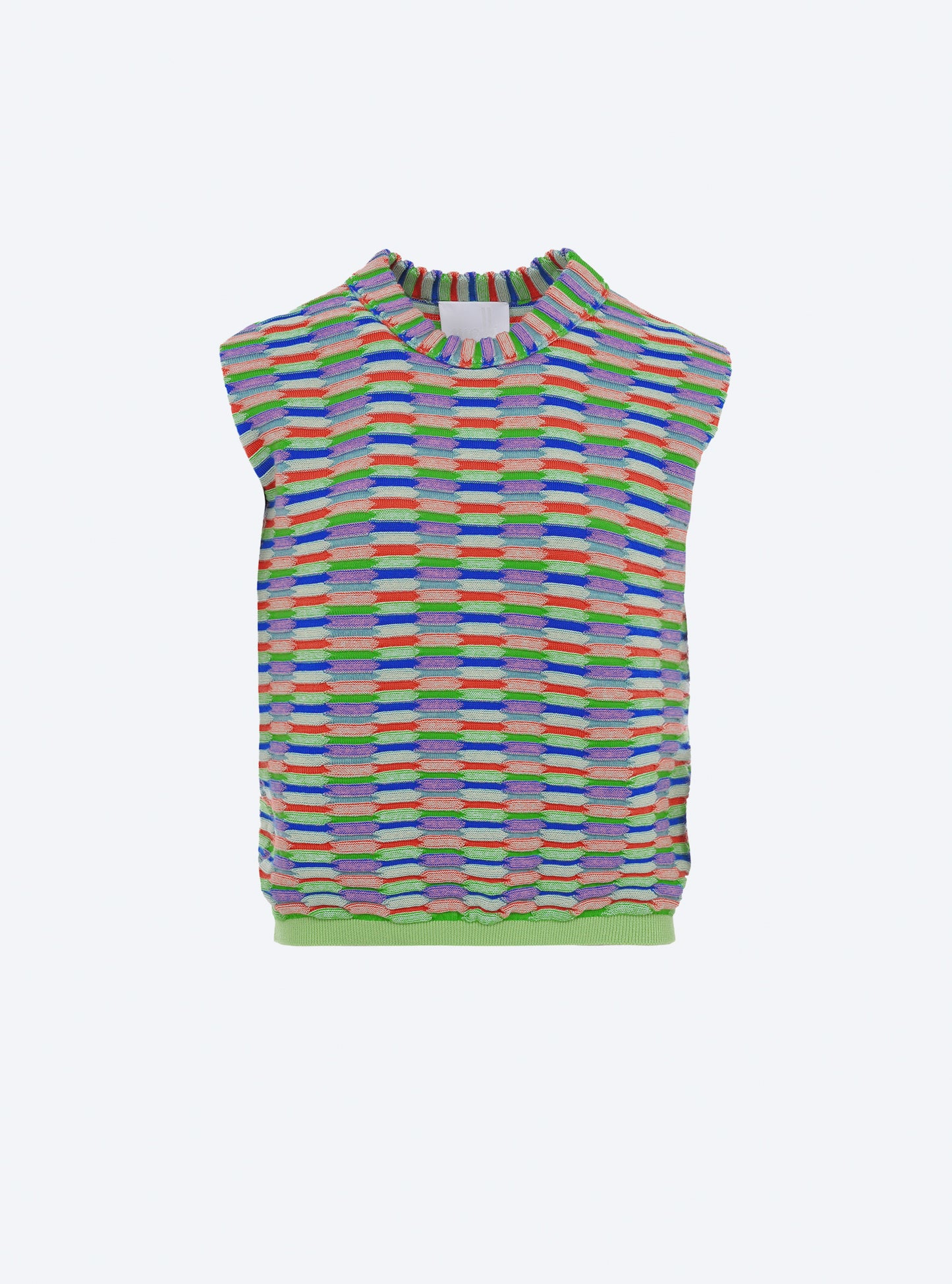 Top en maille zellige multicolore - Molli