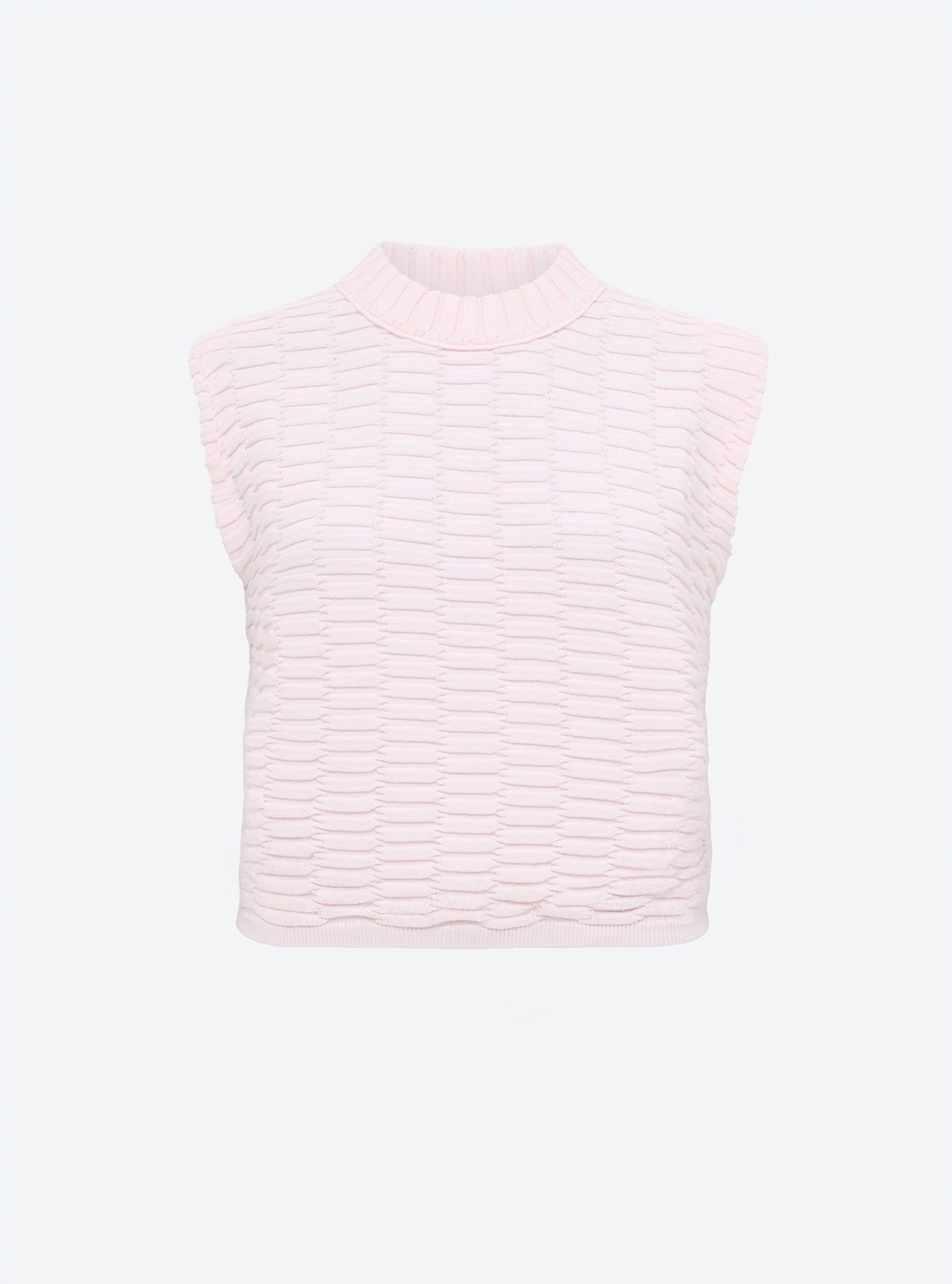 Top en maille de luxe Molli - Top maille zellige uni Pétale