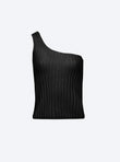 top asymétrique en maille ondulée