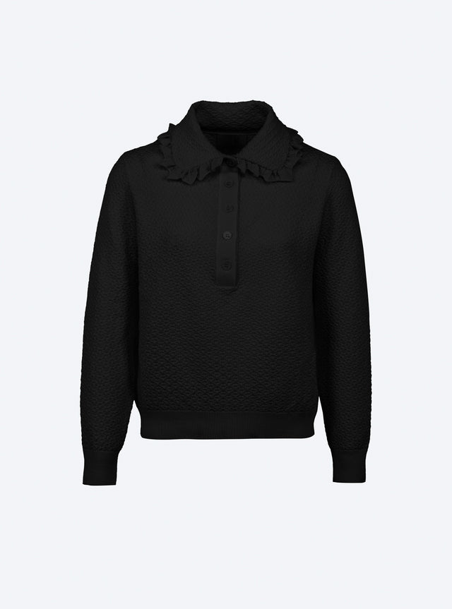 polo couture en maille damier - Image principale