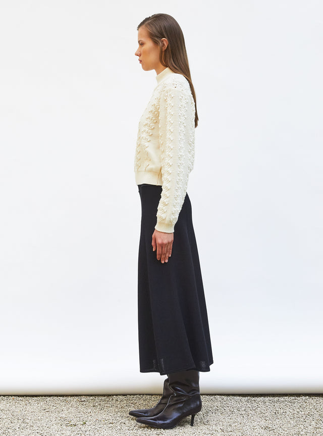 fluid skirt in a silky jersey - Image principale
