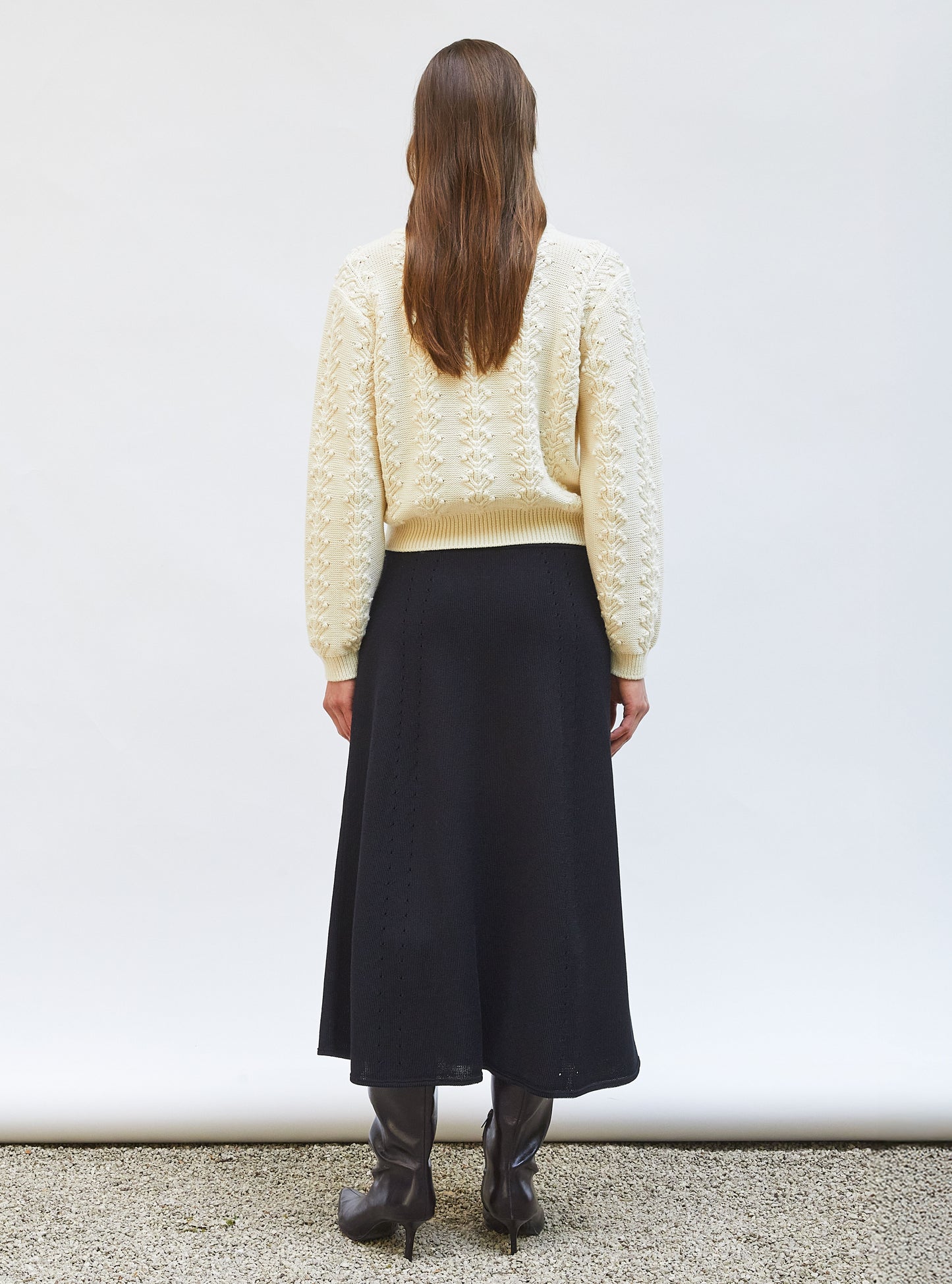 Pull en maille motif floral - Vêtement de luxe femme