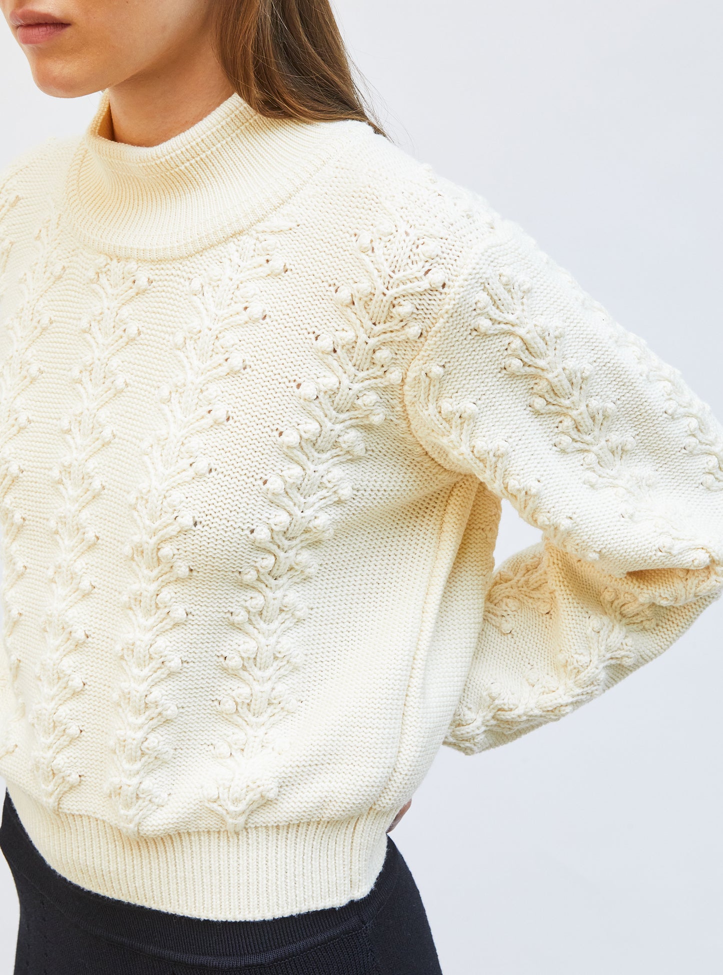 Pull en maille motif floral - Tops de luxe