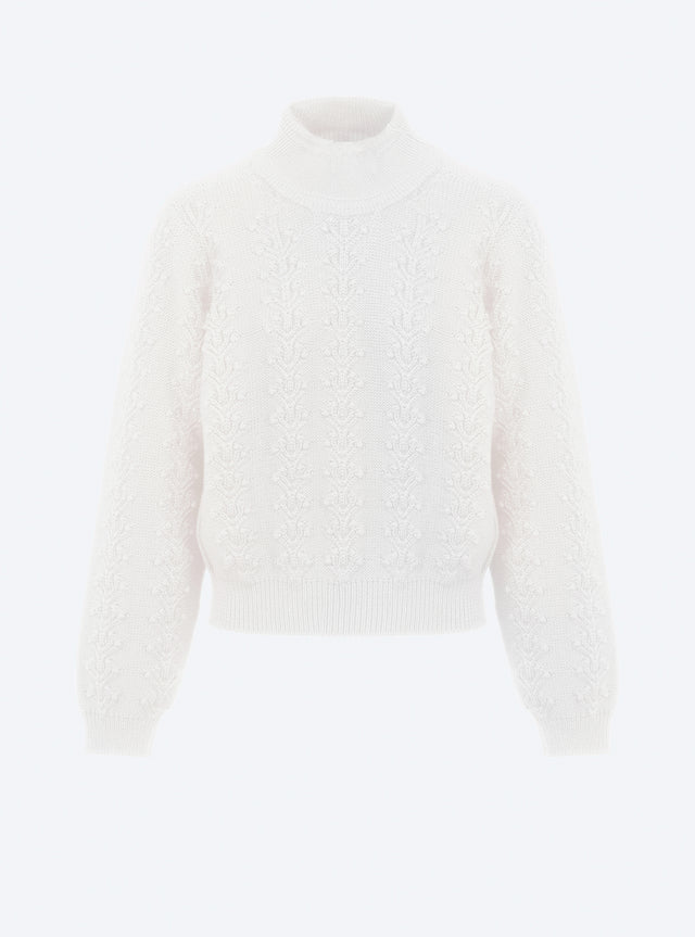 Floral pattern knit sweater - Image principale