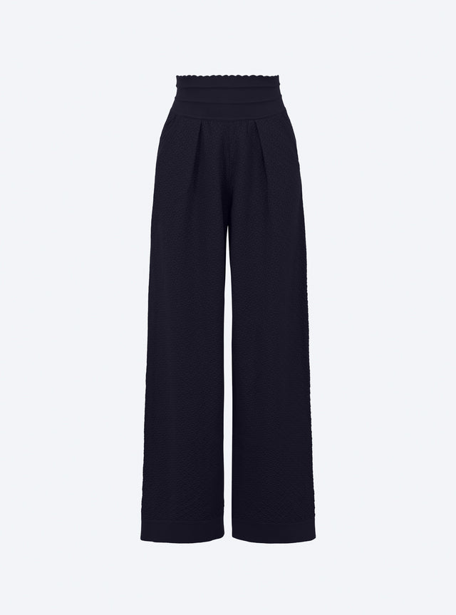 checkered knit pants - Image principale