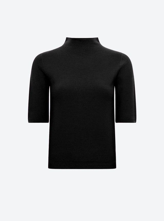 fine top with fitted, high collar - Image principale