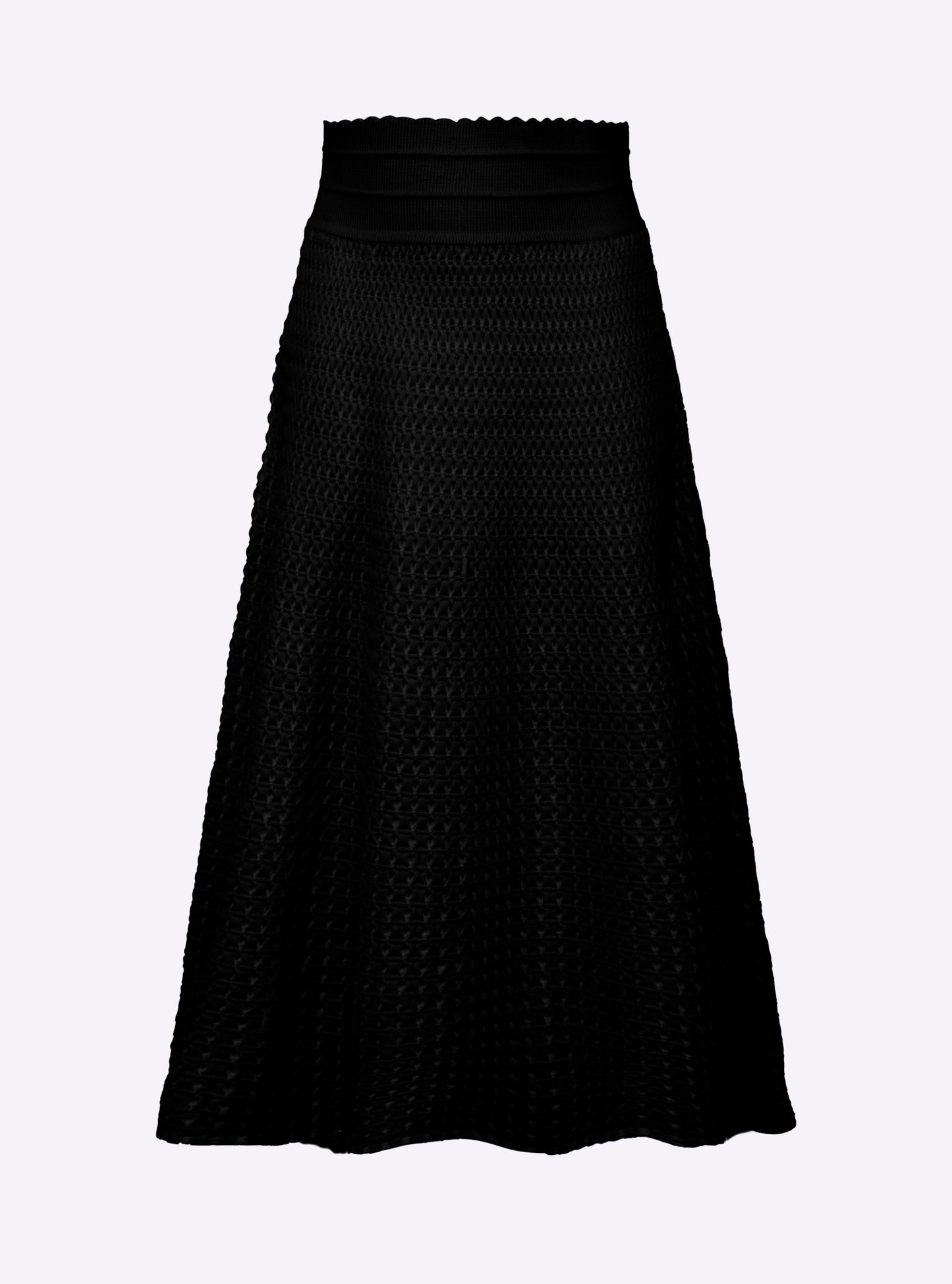Jupe mi-longue en maille smockée - Molli