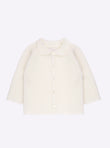 Baby top with seed stitch collar