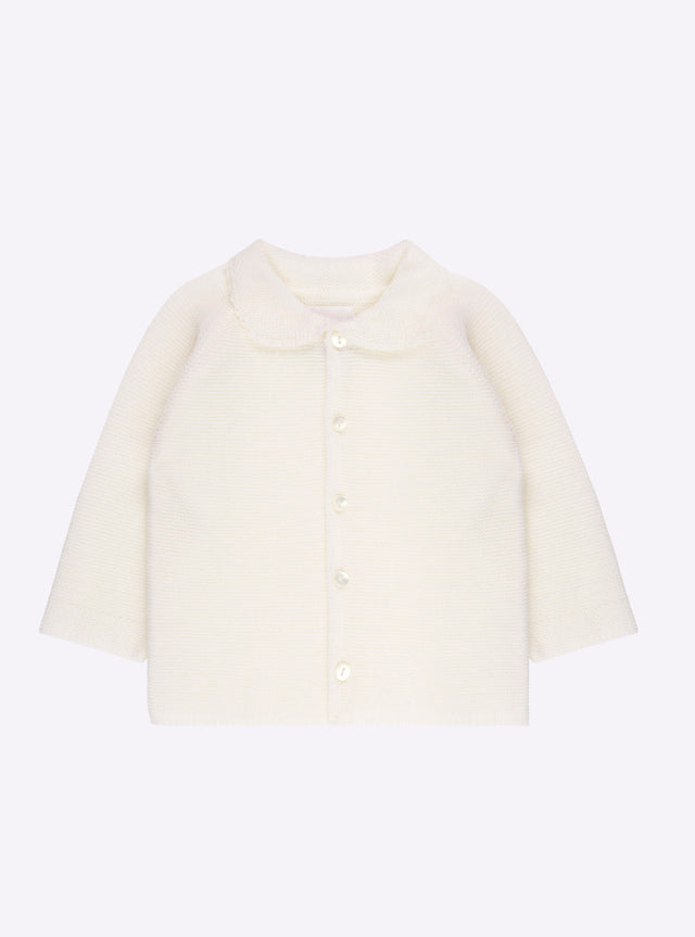 baby top with seed stitch collar - Image principale