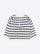Baby moss stitch mini breton sweater